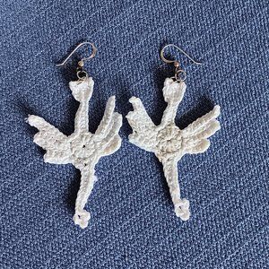 Hand-Crocheted Dragon Earrings
